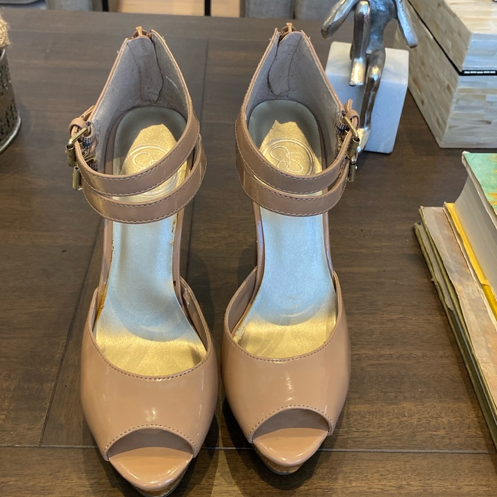 Jessica Simpson Patent Nude Heels